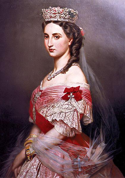 Franz Xaver Winterhalter Retrato de Carlota de Mexico Sweden oil painting art